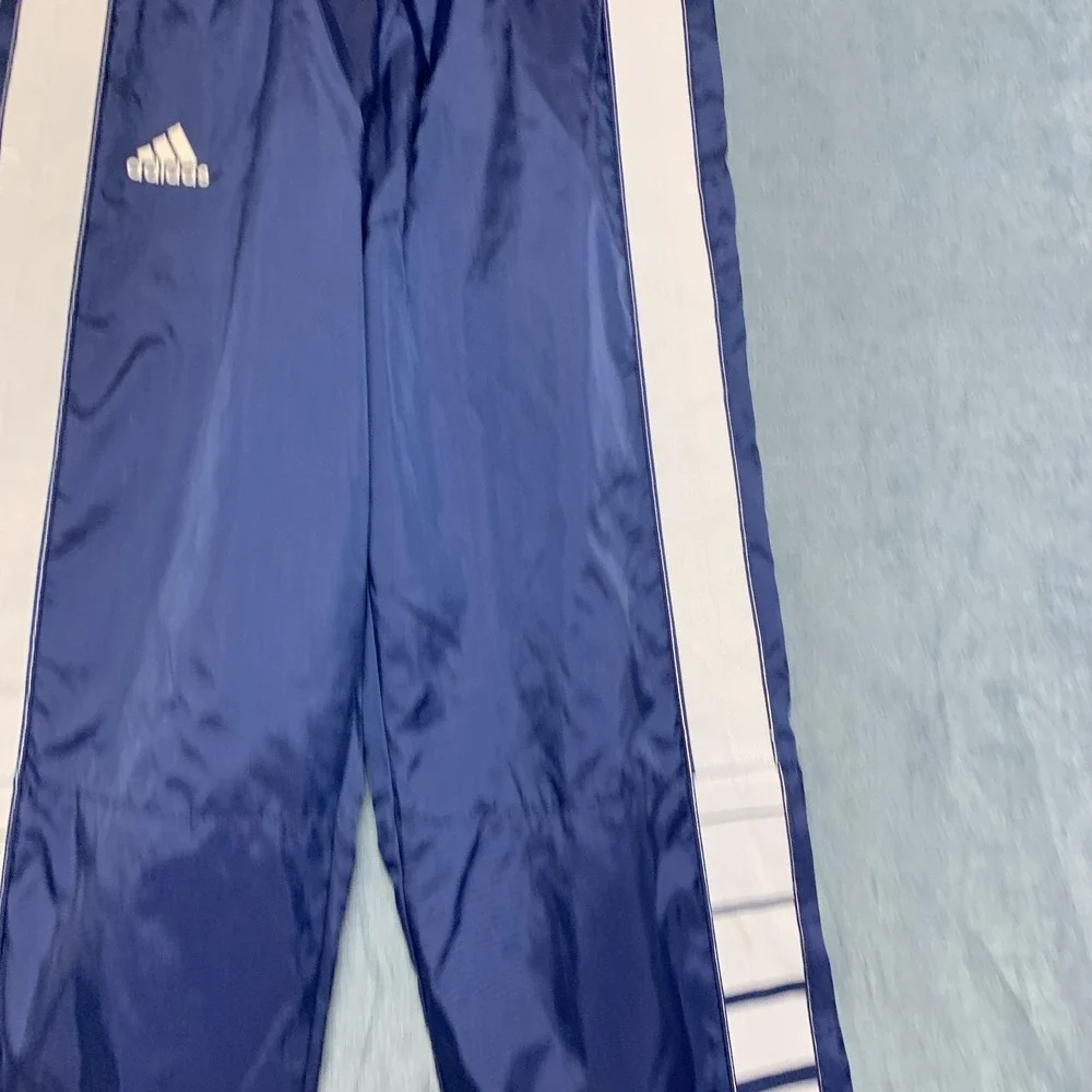 Adidas Jogger Pants Mens 28x29 Navy Blue Logo Drawstring Waist Performance Sport